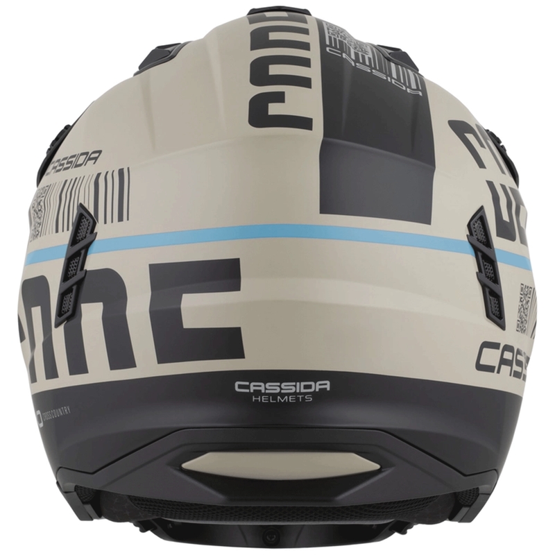 Casco modulare da moto Cross Country Code sabbia opaca-nero azzurro
