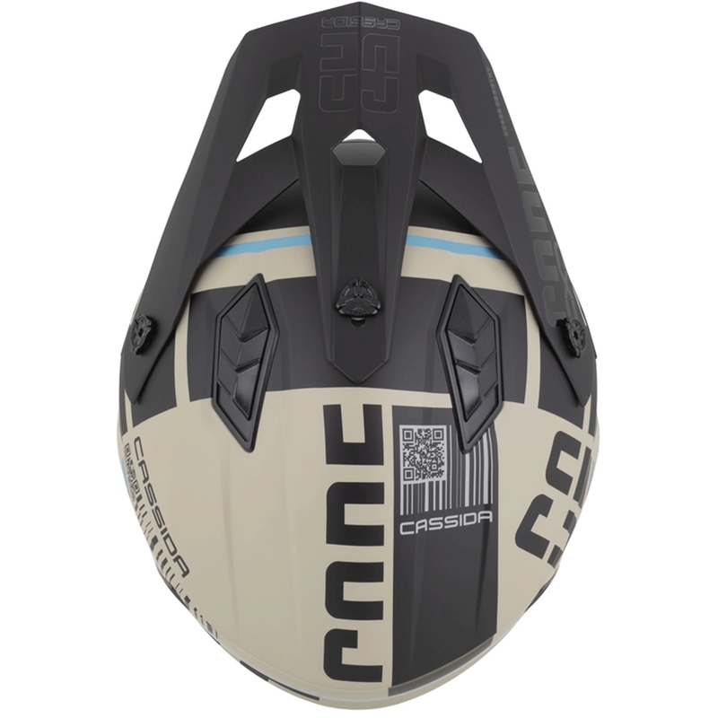 Casco modulare da moto Cross Country Code sabbia opaca-nero azzurro