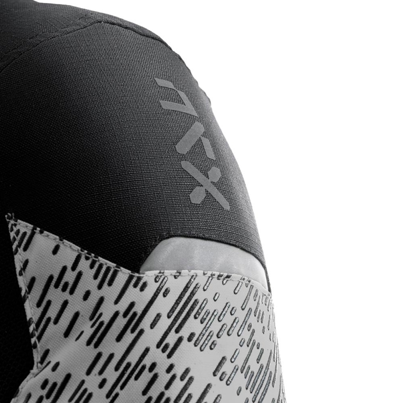 Giacca da motociclista Rebelhorn Jax, nera e grigia.