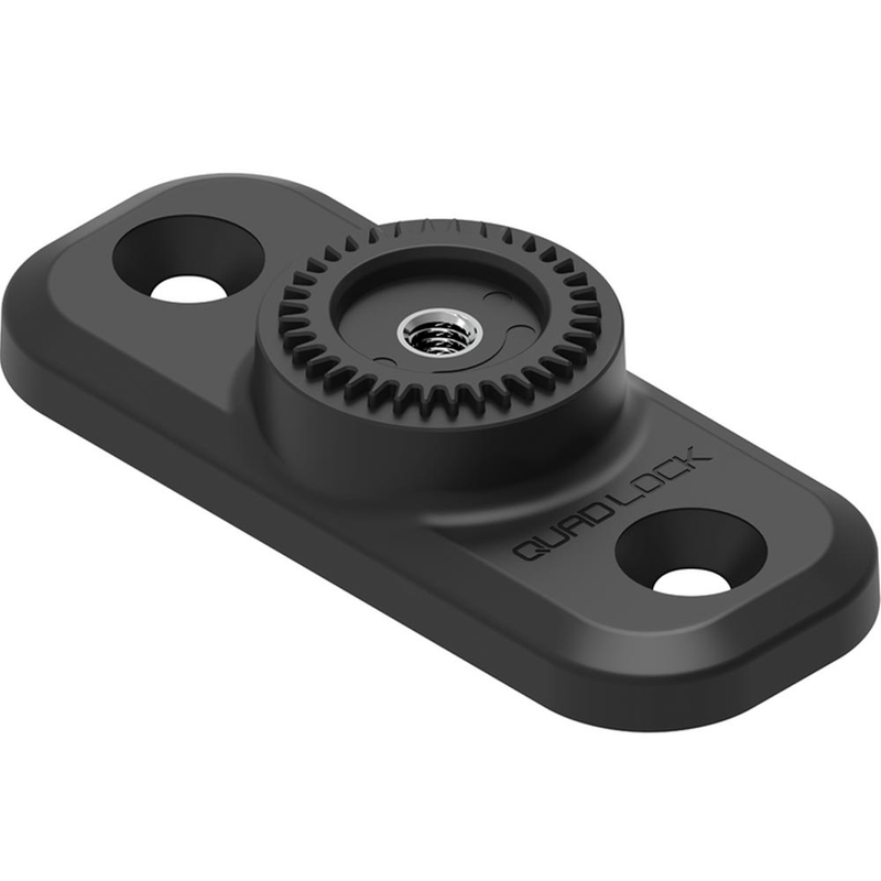 Base rettangolare piatta a 2 fori Quad Lock® 360, nera