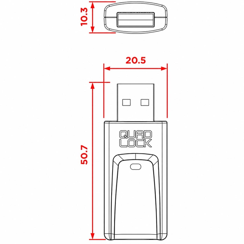 Adattatore wireless Quad Lock® CarPlay/Android Auto nero