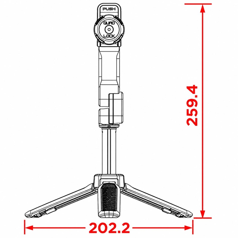 Treppiede Quad Lock® nero