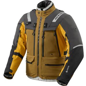 Giacca da moto Revit Defender 4 GTX nero-giallo senape