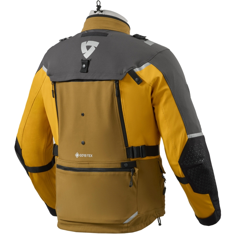 Giacca da moto Revit Defender 4 GTX nero-giallo senape