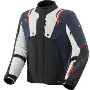 Giacca da moto Revit Fractal H2O blu-bianca