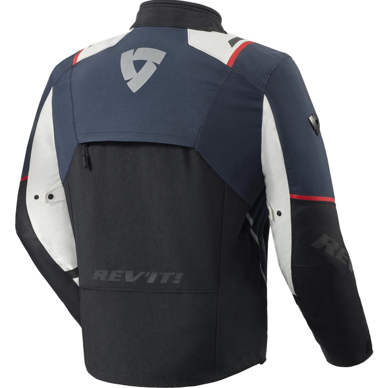 Giacca da moto Revit Fractal H2O blu-bianca