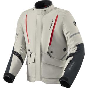 Giacca da moto Revit Vertical 2 GTX grigio-rosso