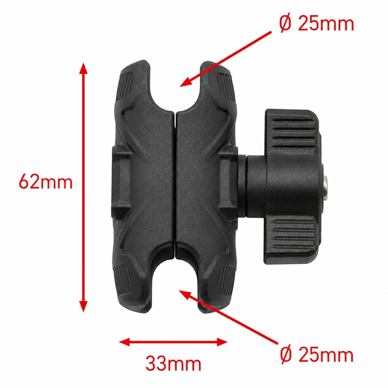 Supporto per cellulare antivibrazione MotoZem Claw, colore nero