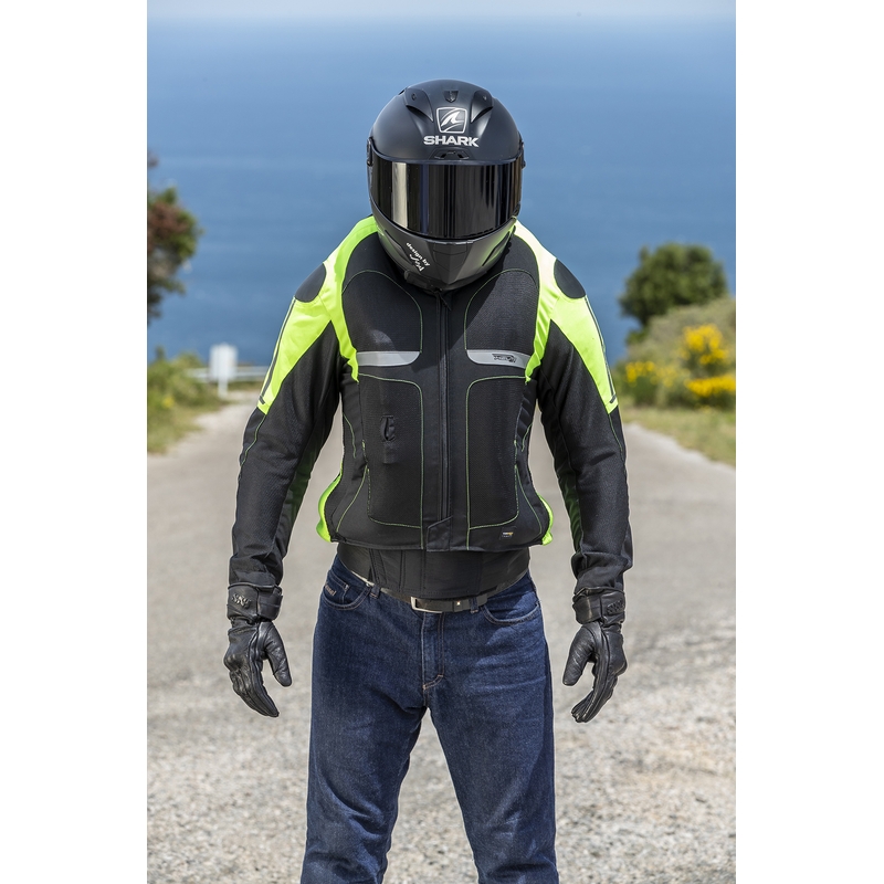 Giacca airbag HELITE Vented nero-giallo fluo