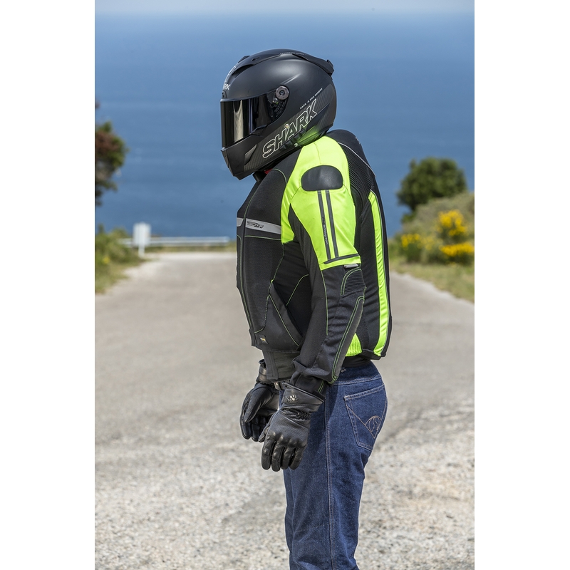 Giacca airbag HELITE Vented nero-giallo fluo