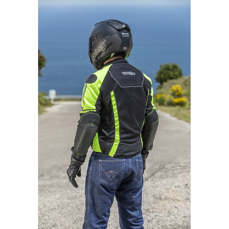 Giacca airbag HELITE Vented nero-giallo fluo