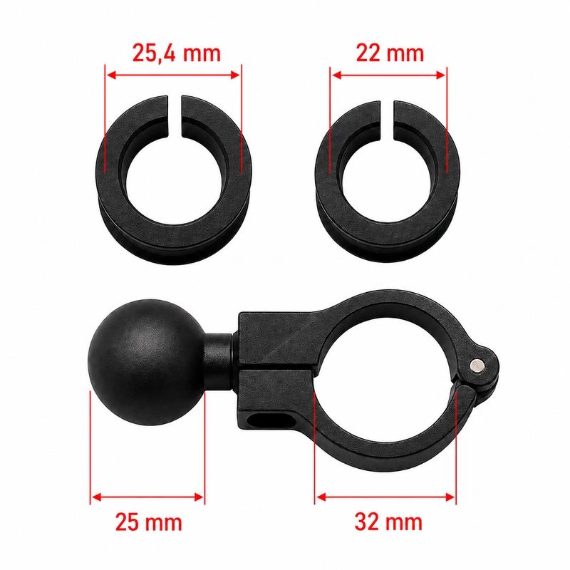 Supporto antivibrazione per moto con blocco MotoZem Grip PRO nero