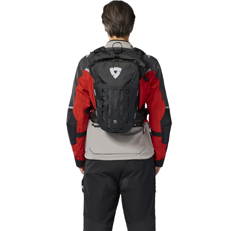 Zaino da moto Revit Bauxite H2O grigio-nero 18 l