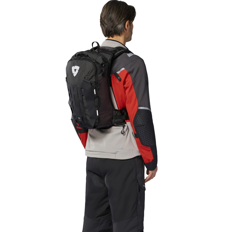 Zaino da moto Revit Bauxite H2O grigio-nero 18 l