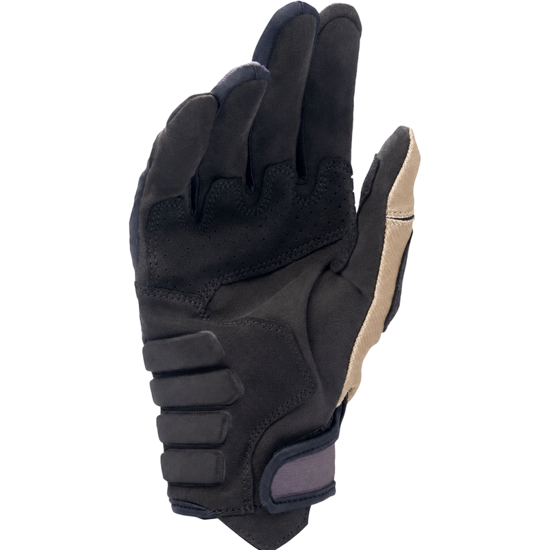 Alpinestars Techdura guanti da motocross nero-marrone-rosso fluo