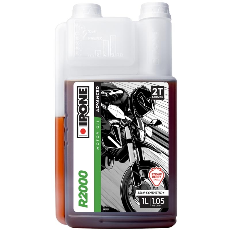 Olio semisintetico Ipone R2000 Fragola 2T 1 l fragola