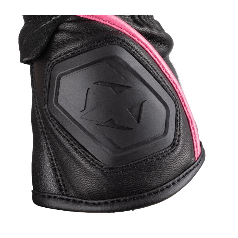 Guanti da moto da donna Oxford RP-5 3.0 nero-bianco-rosa