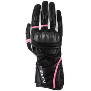 Guanti da moto da donna Oxford RP-5 3.0 nero-bianco-rosa