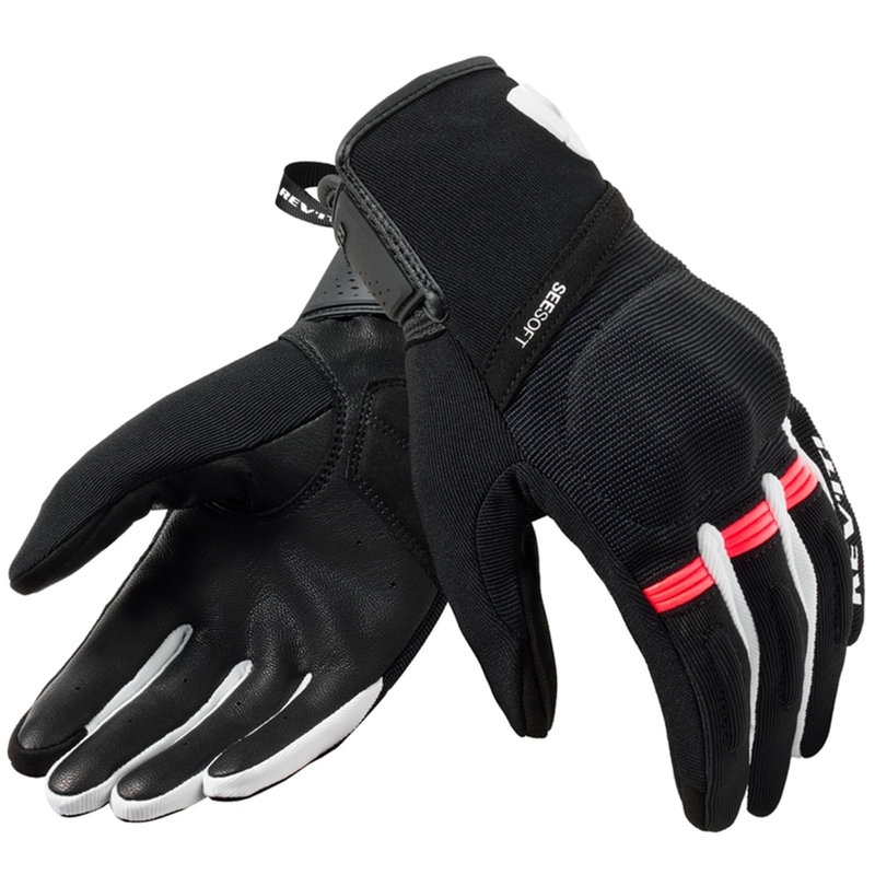 Guanti da moto Revit Mosca 2 nero e rosa da donna