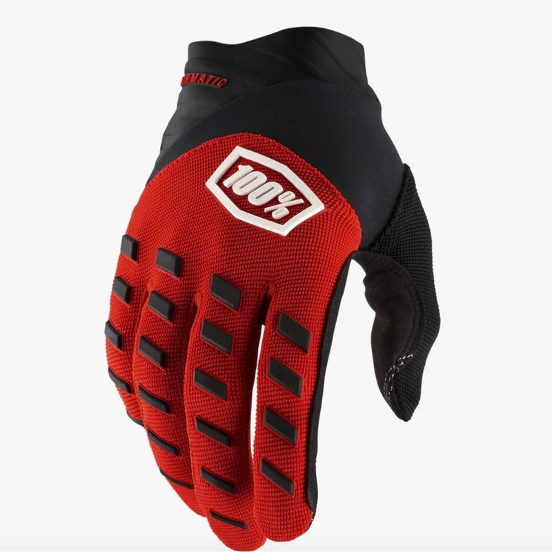 Guanti da motocross per bambini 100% Airmatic rosso-nero
