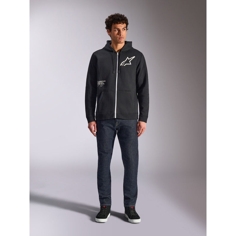 Felpa con cappuccio Alpinestars Transverse nera