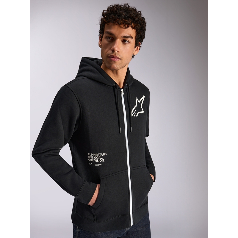 Felpa con cappuccio Alpinestars Transverse nera
