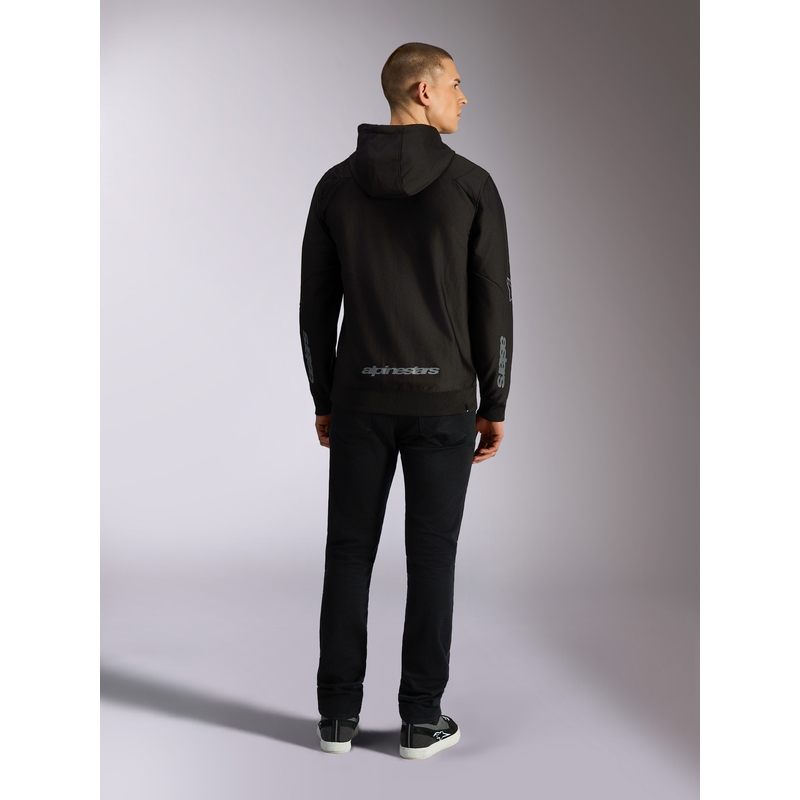 Felpa con cappuccio Alpinestars Sessions 3 nero-grigio