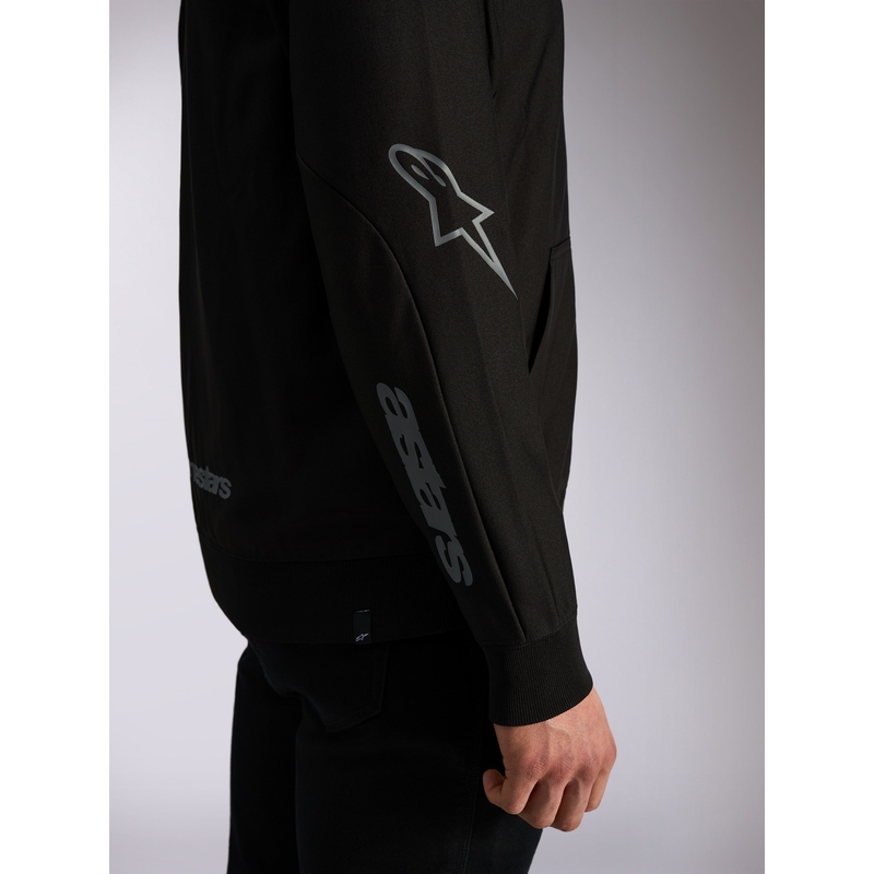 Felpa con cappuccio Alpinestars Sessions 3 nero-grigio