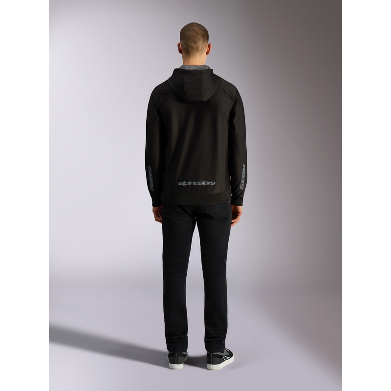 Felpa con cappuccio Alpinestars Sessions 3 nero-grigio