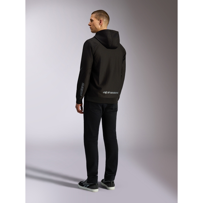 Felpa con cappuccio Alpinestars Sessions 3 nero-grigio