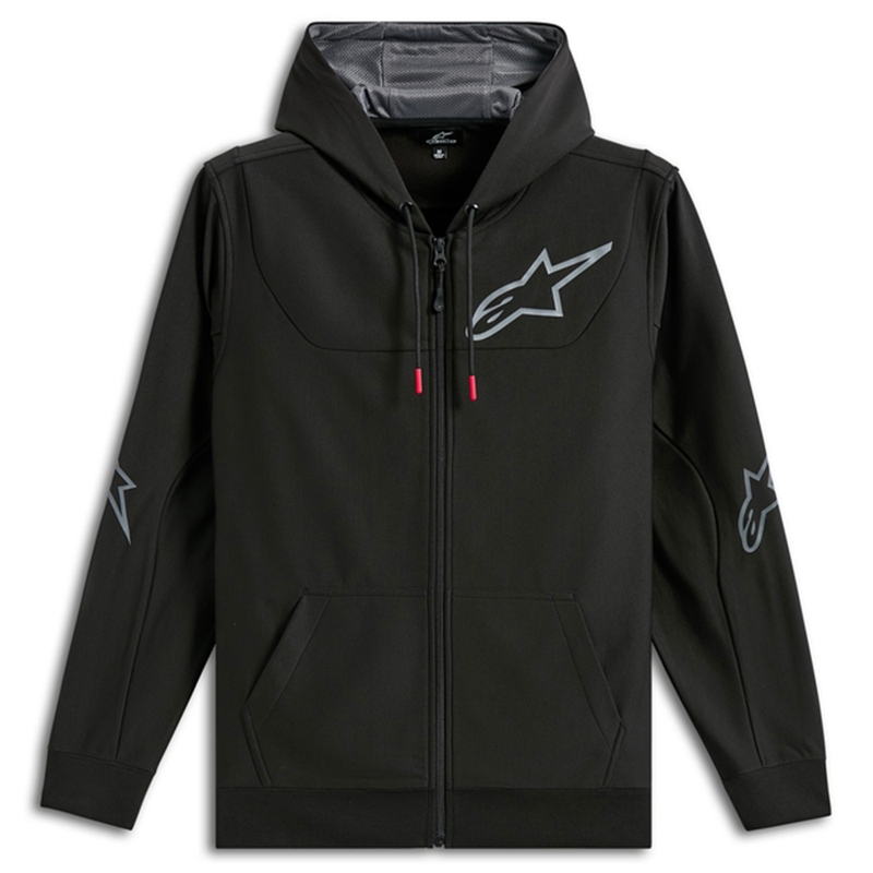 Felpa con cappuccio Alpinestars Sessions 3 nero-grigio