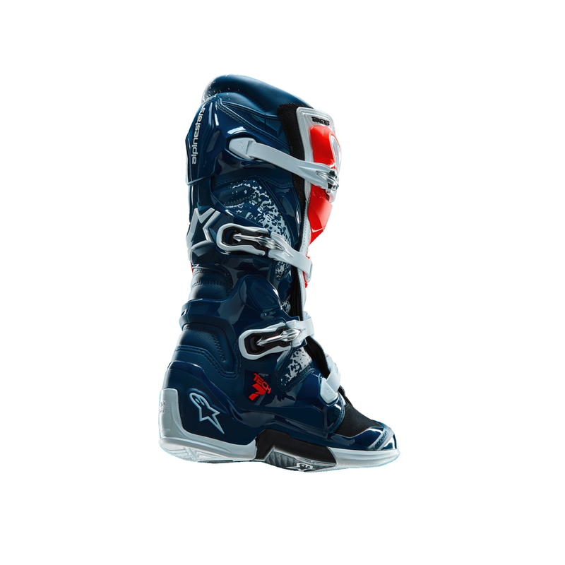Stivali da motocross Alpinestars TECH 7 UNITY rosso-bianco-blu