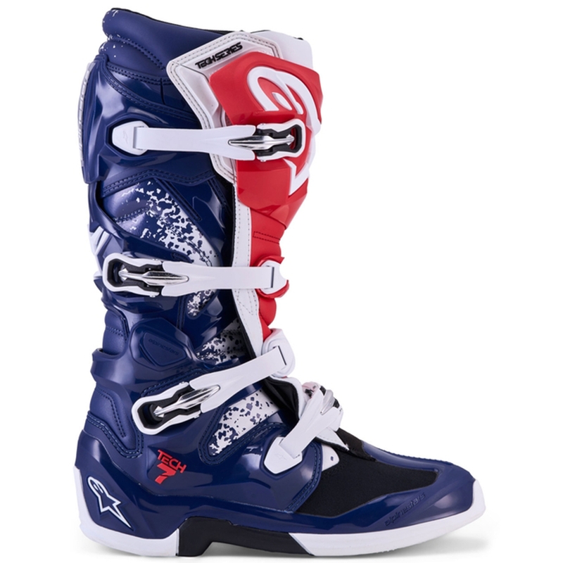 Stivali da motocross Alpinestars TECH 7 UNITY rosso-bianco-blu