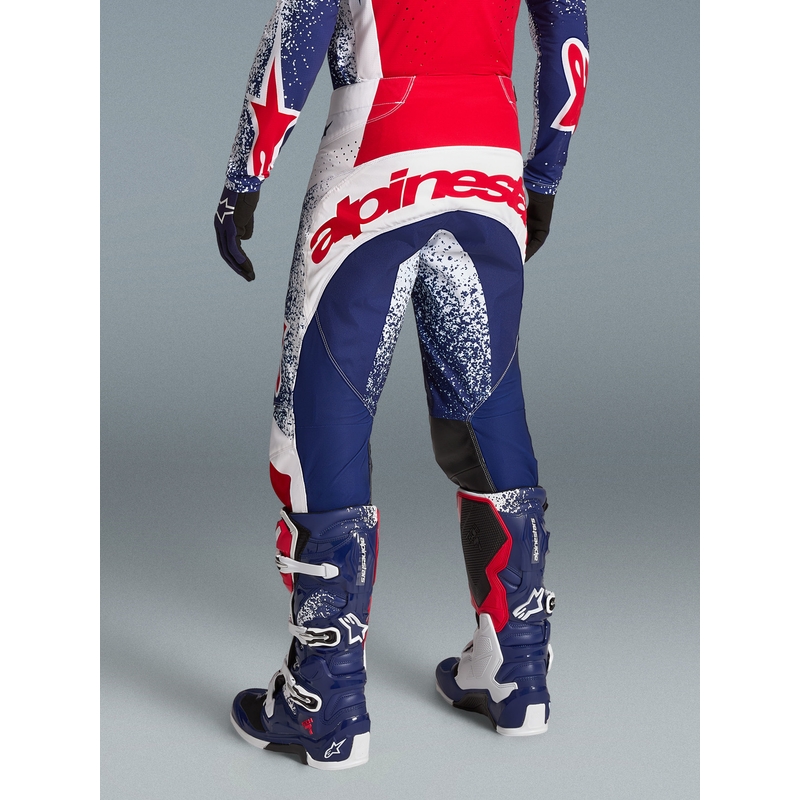 Pantaloni da motocross Alpinestars Techstar Limited Edition Unity Rosso-Bianco-Blu