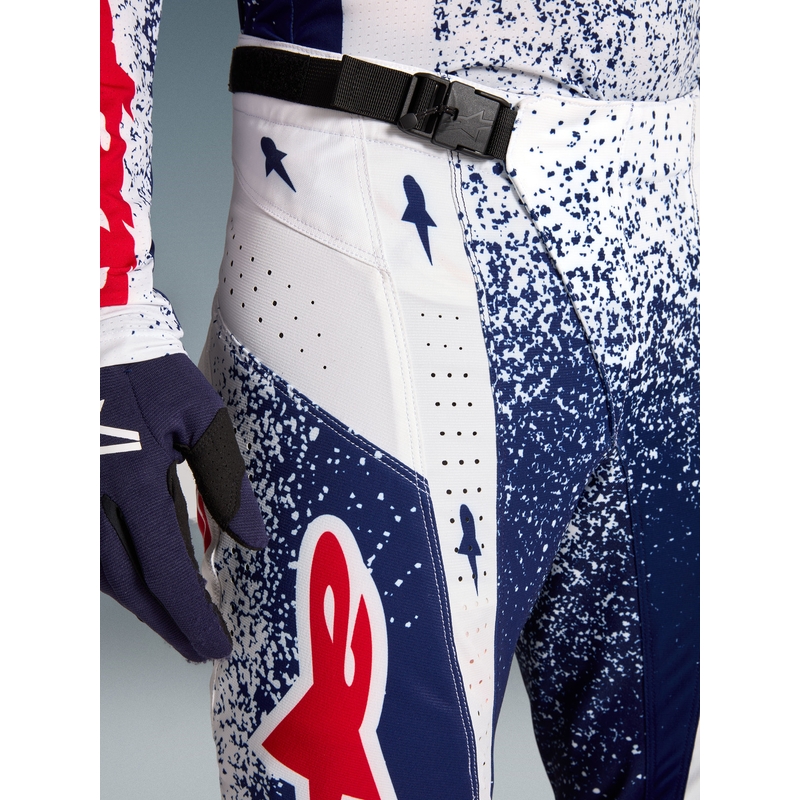 Pantaloni da motocross Alpinestars Techstar Limited Edition Unity Rosso-Bianco-Blu