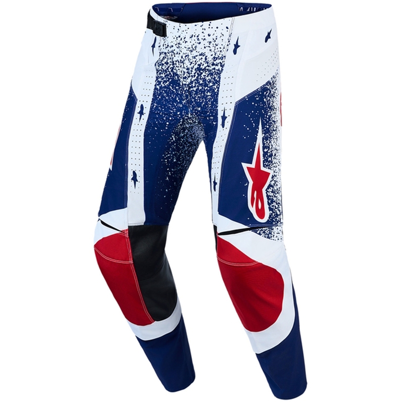 Pantaloni da motocross Alpinestars Techstar Limited Edition Unity Rosso-Bianco-Blu