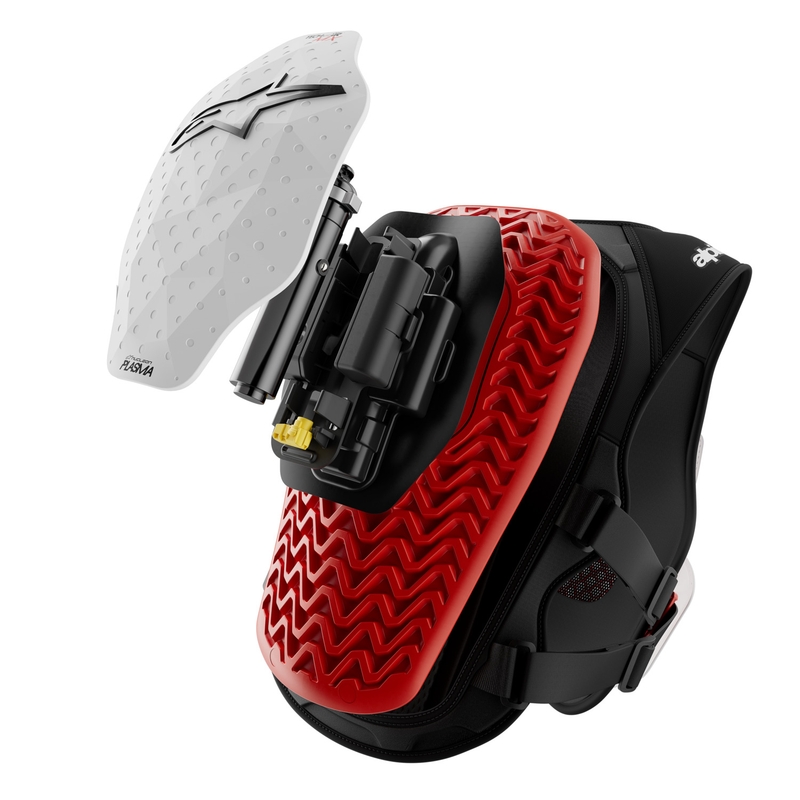 Gilet airbag Alpinestars TECH-AIR®MX Plasma, bianco-nero-rosso