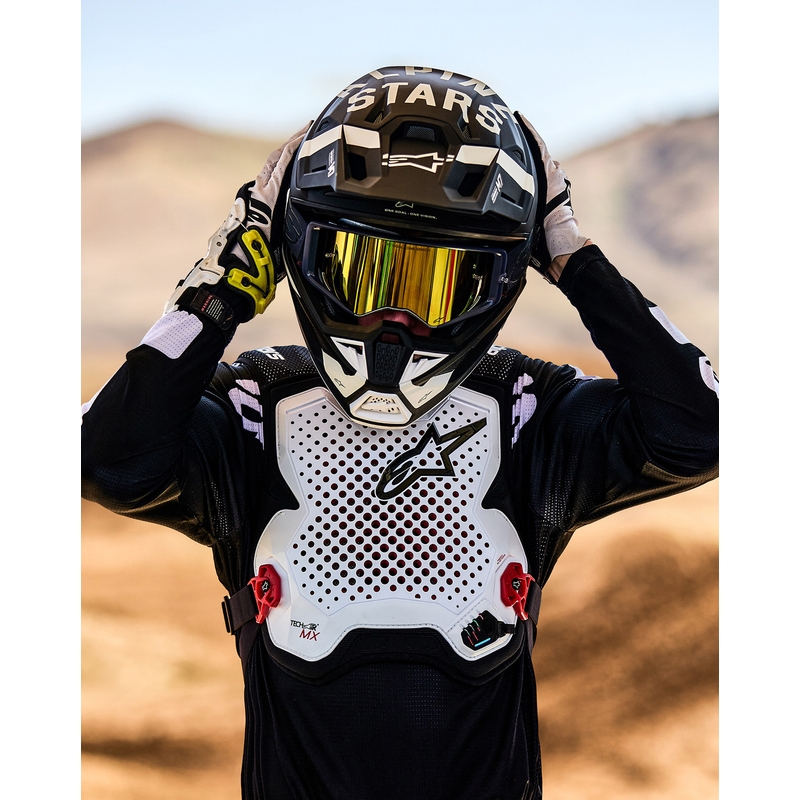 Gilet airbag Alpinestars TECH-AIR®MX Plasma, bianco-nero-rosso