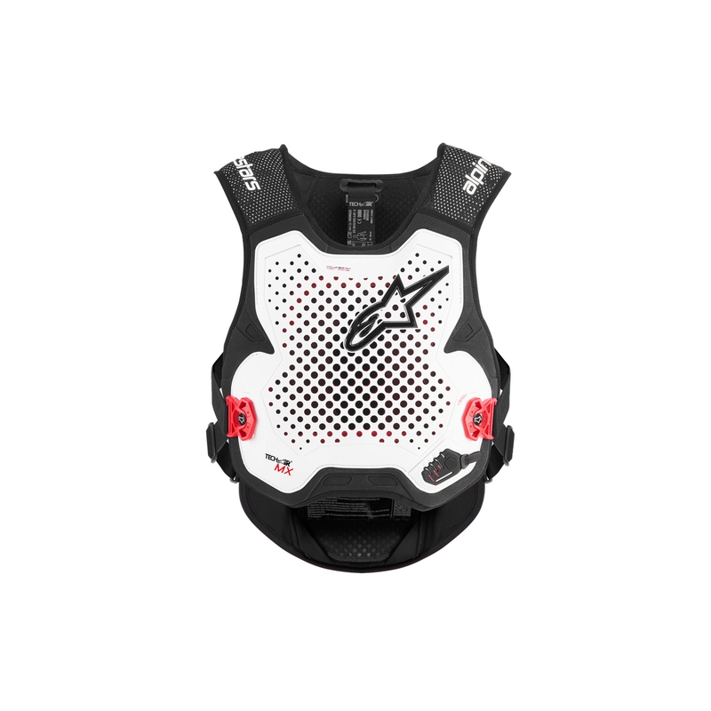 Gilet airbag Alpinestars TECH-AIR®MX Plasma, bianco-nero-rosso