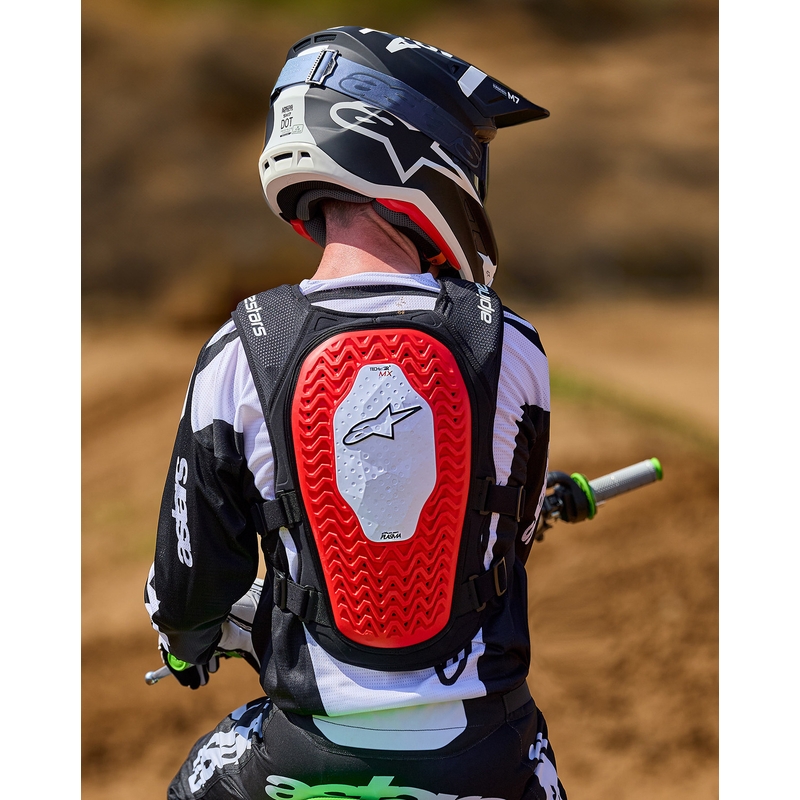 Gilet airbag Alpinestars TECH-AIR®MX Plasma, bianco-nero-rosso