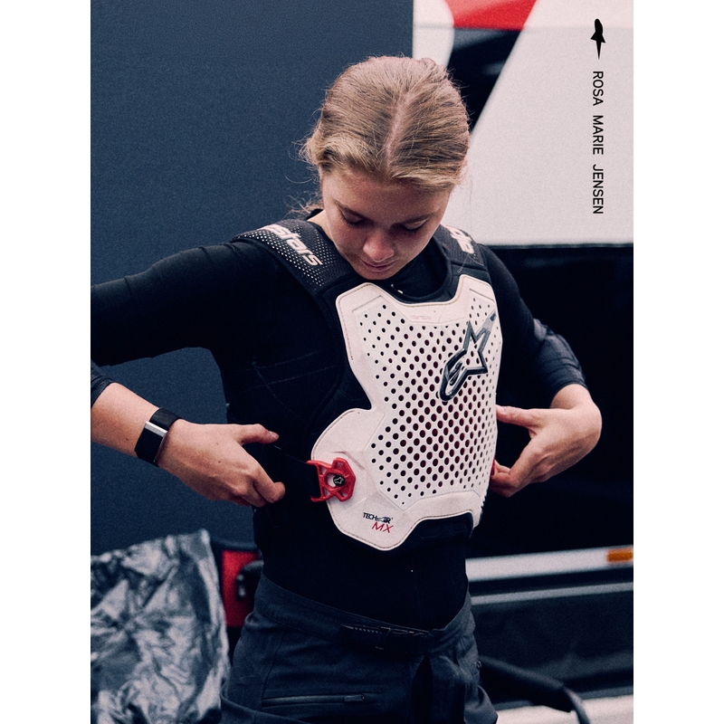 Gilet airbag Alpinestars TECH-AIR®MX Plasma, bianco-nero-rosso