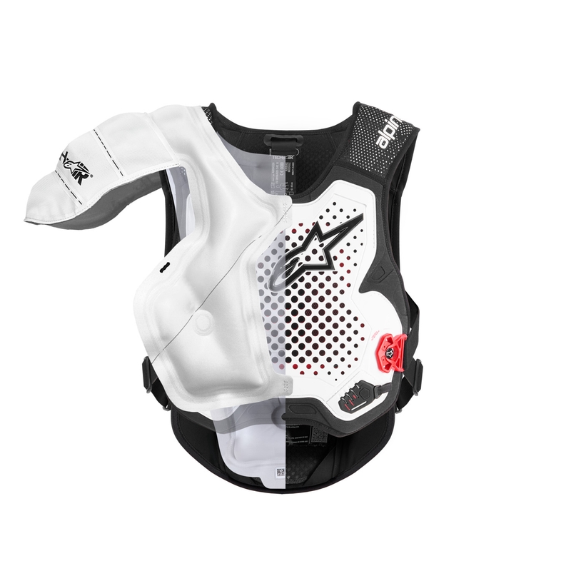Gilet airbag Alpinestars TECH-AIR®MX Plasma, bianco-nero-rosso