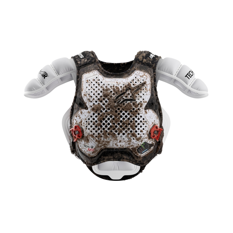 Gilet airbag Alpinestars TECH-AIR®MX Plasma, bianco-nero-rosso