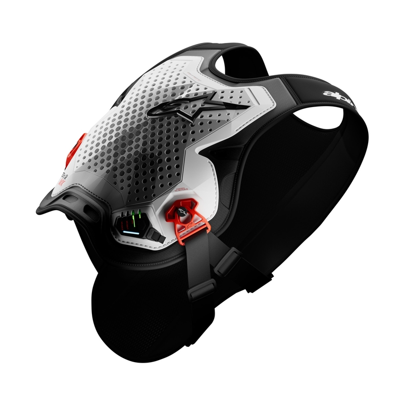 Gilet airbag Alpinestars TECH-AIR®MX Plasma, bianco-nero-rosso