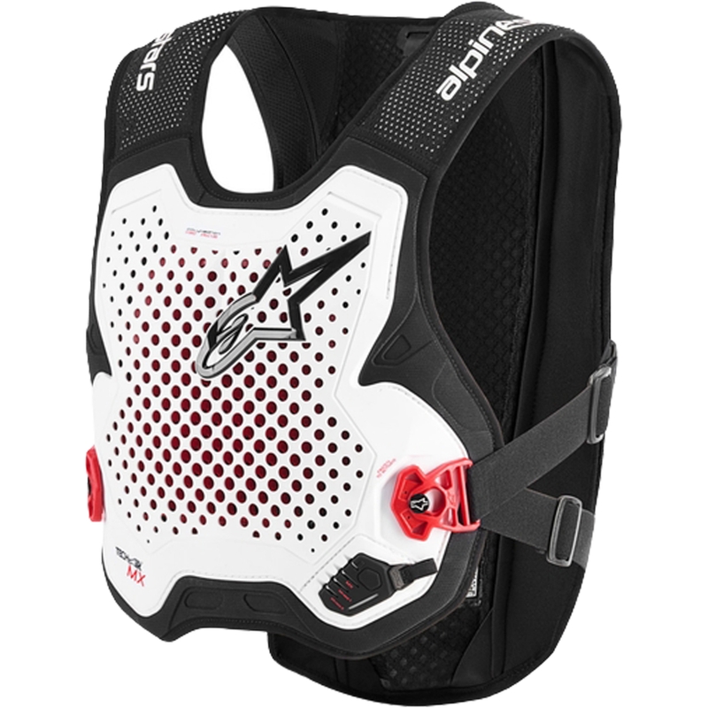 Gilet airbag Alpinestars TECH-AIR®MX Plasma, bianco-nero-rosso