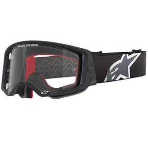 Occhiali da motocross Alpinestars Supertech Corp neri e grigi con lenti trasparenti