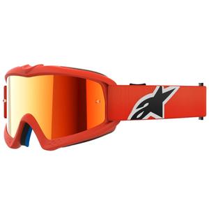 Alpinestars Vision Youth Corp occhiali da motocross per bambini arancione con lenti rosse a specchio