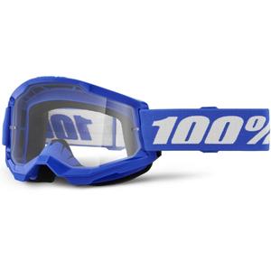 Occhiali Motocross 100% STRATA 2 New Blue (Plexiglas trasparente)