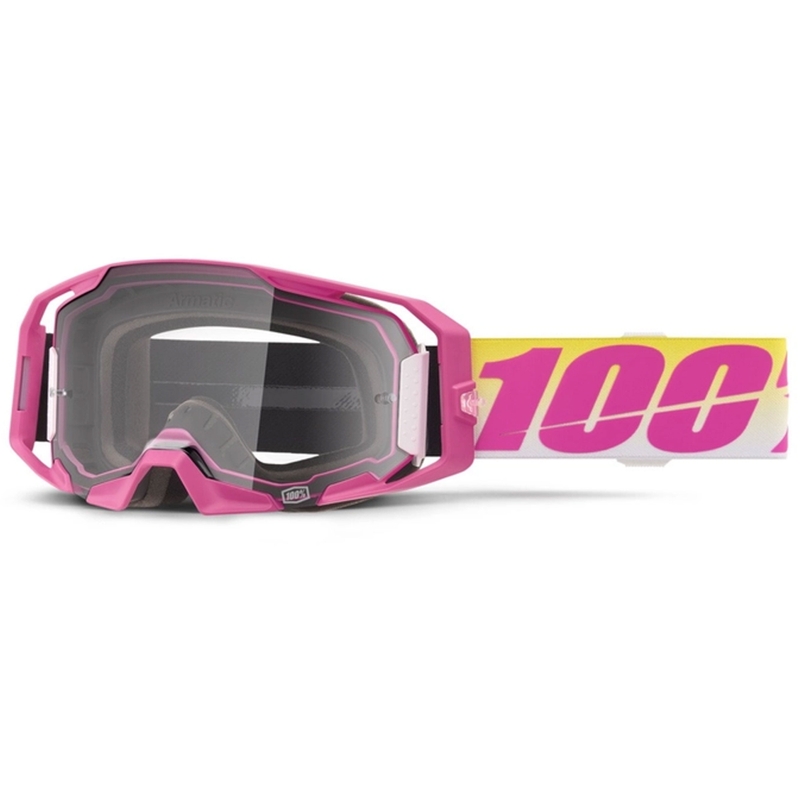 Occhiali da motocross 100% ARmatic Sellars con plexiglass trasparente