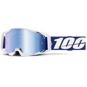 Occhiali da motocross 100% ARmatic blu con plexi blu
